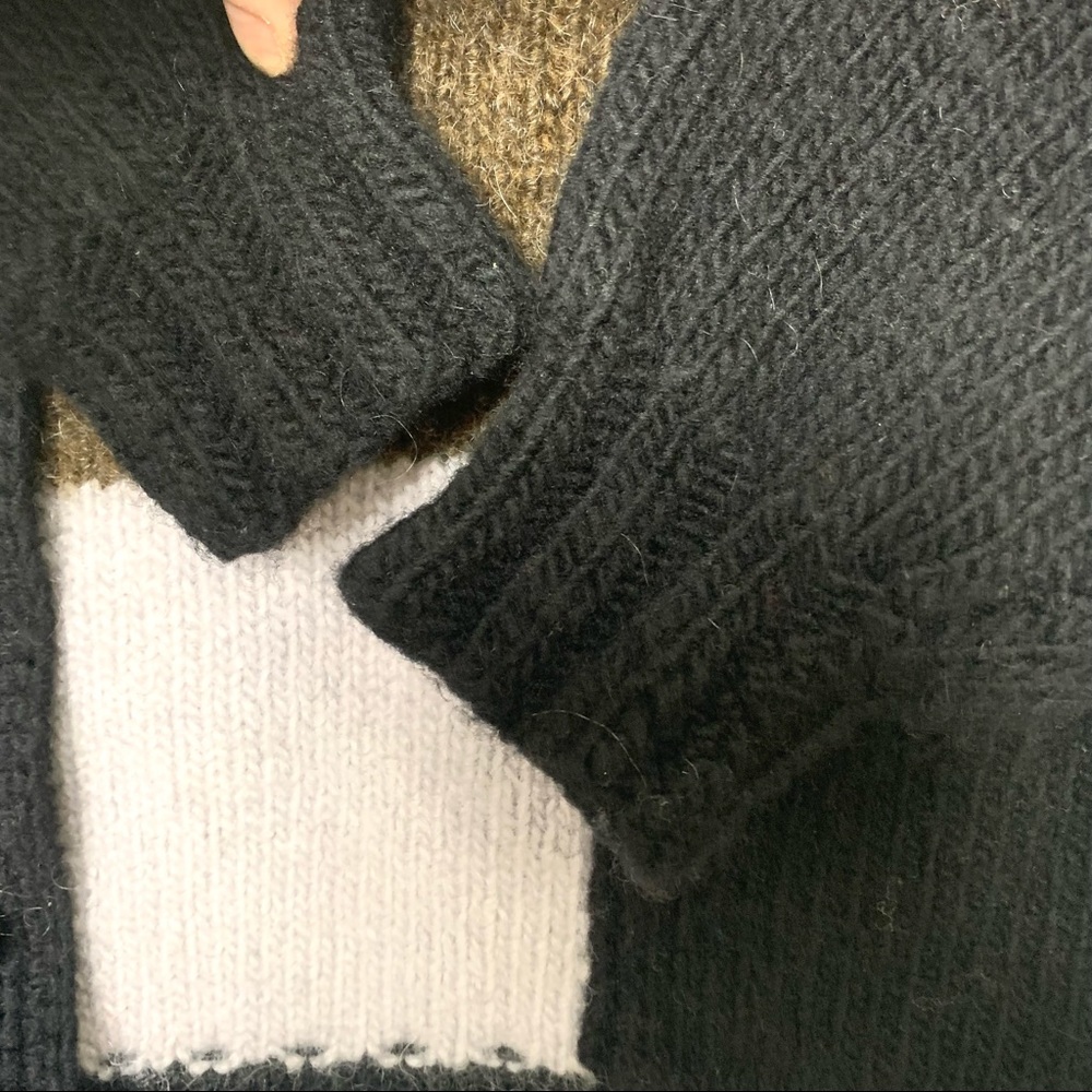 Vtg Hand Knit Chunky Patchwork Oversized Granny C… - image 7